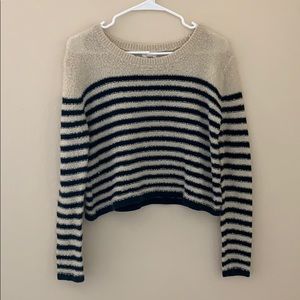 Striped Black and Cream Sweater